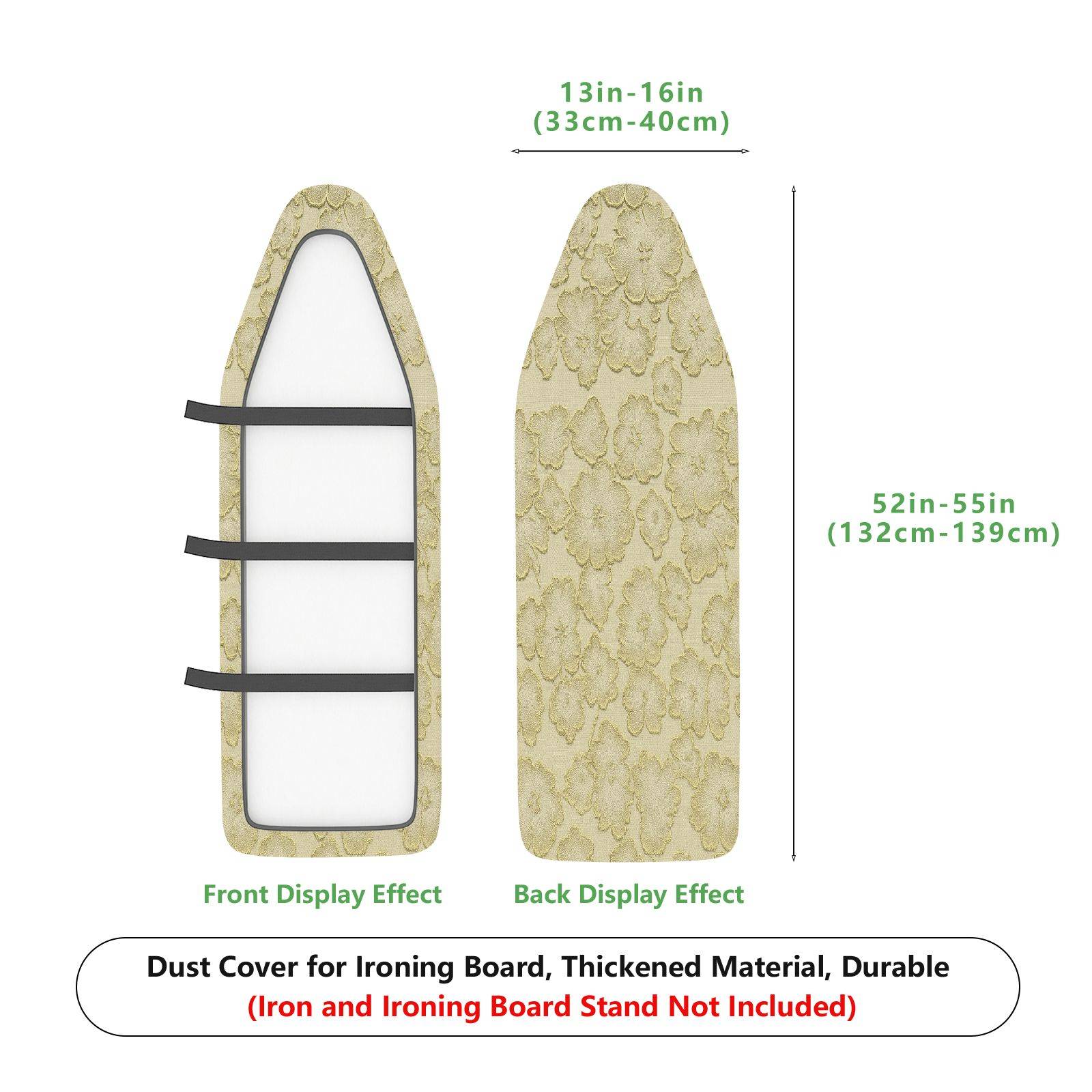 1-Piece Floral Beige Vintage  Ironing Board Cover, Universal Size, Without Board