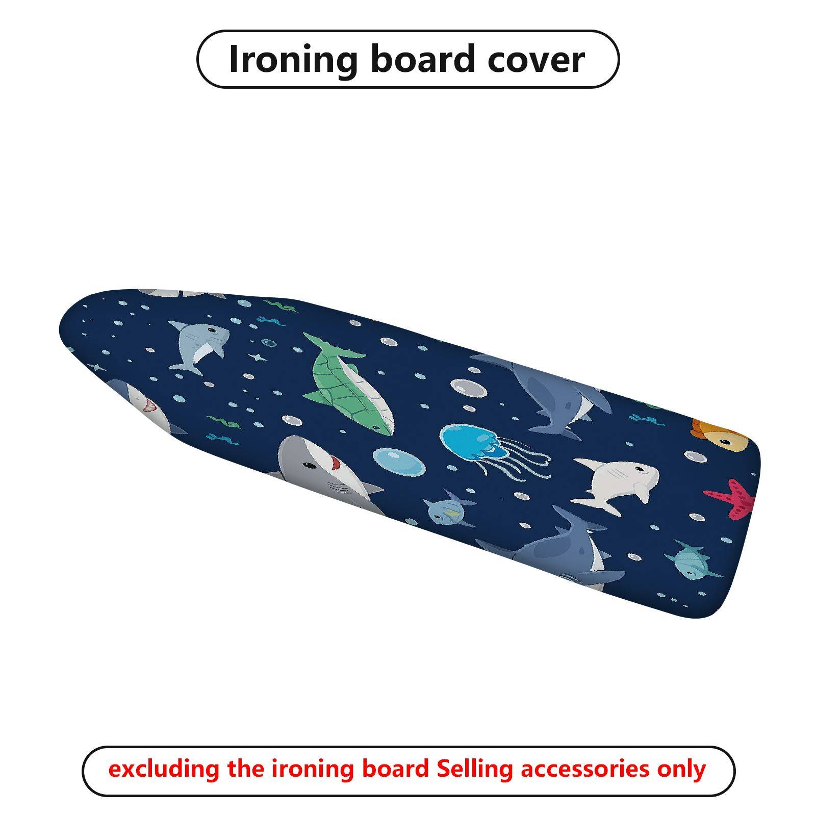 1-Piece Nautical Marine Ocean  Ironing Board Cover, Universal Size, Without Board