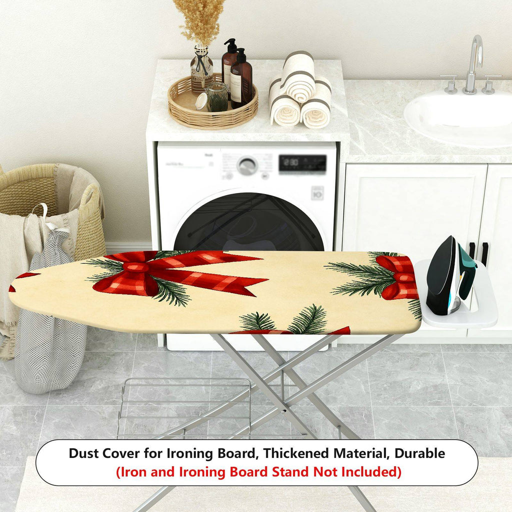 1-Piece Christmas Bow Pine  Ironing Board Cover, Universal Size, Without Board