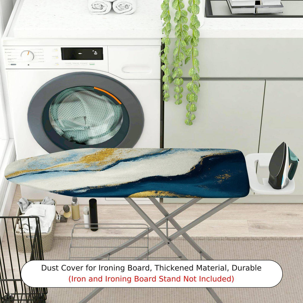 1-Piece Abstract Ocean Gold  Ironing Board Cover, Universal Size, Without Board
