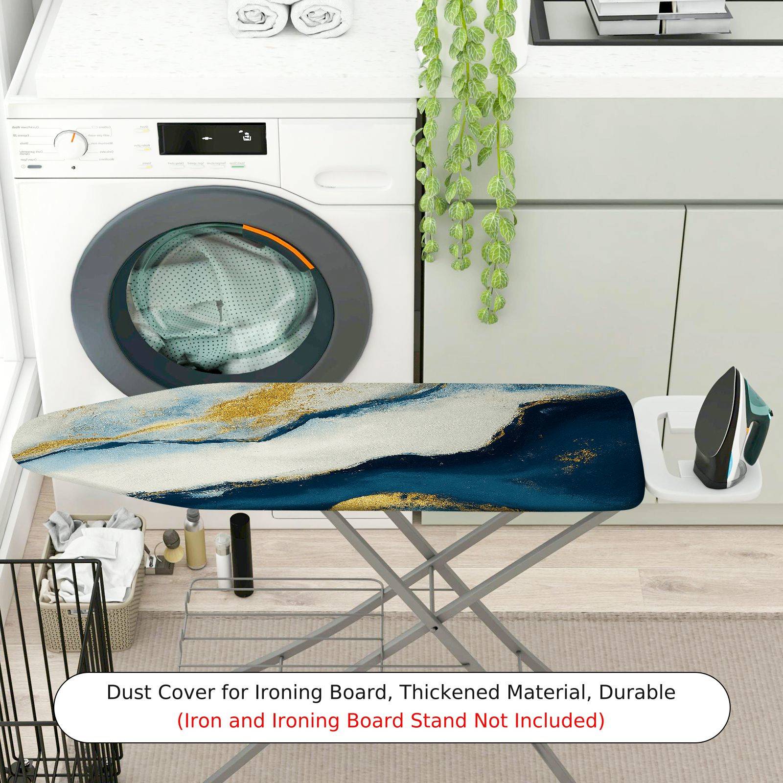 1-Piece Abstract Ocean Gold  Ironing Board Cover, Universal Size, Without Board