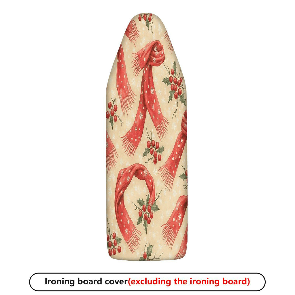 1-Piece Festive Christmas Scarf Holly  Ironing Board Cover, Universal Size, Without Board