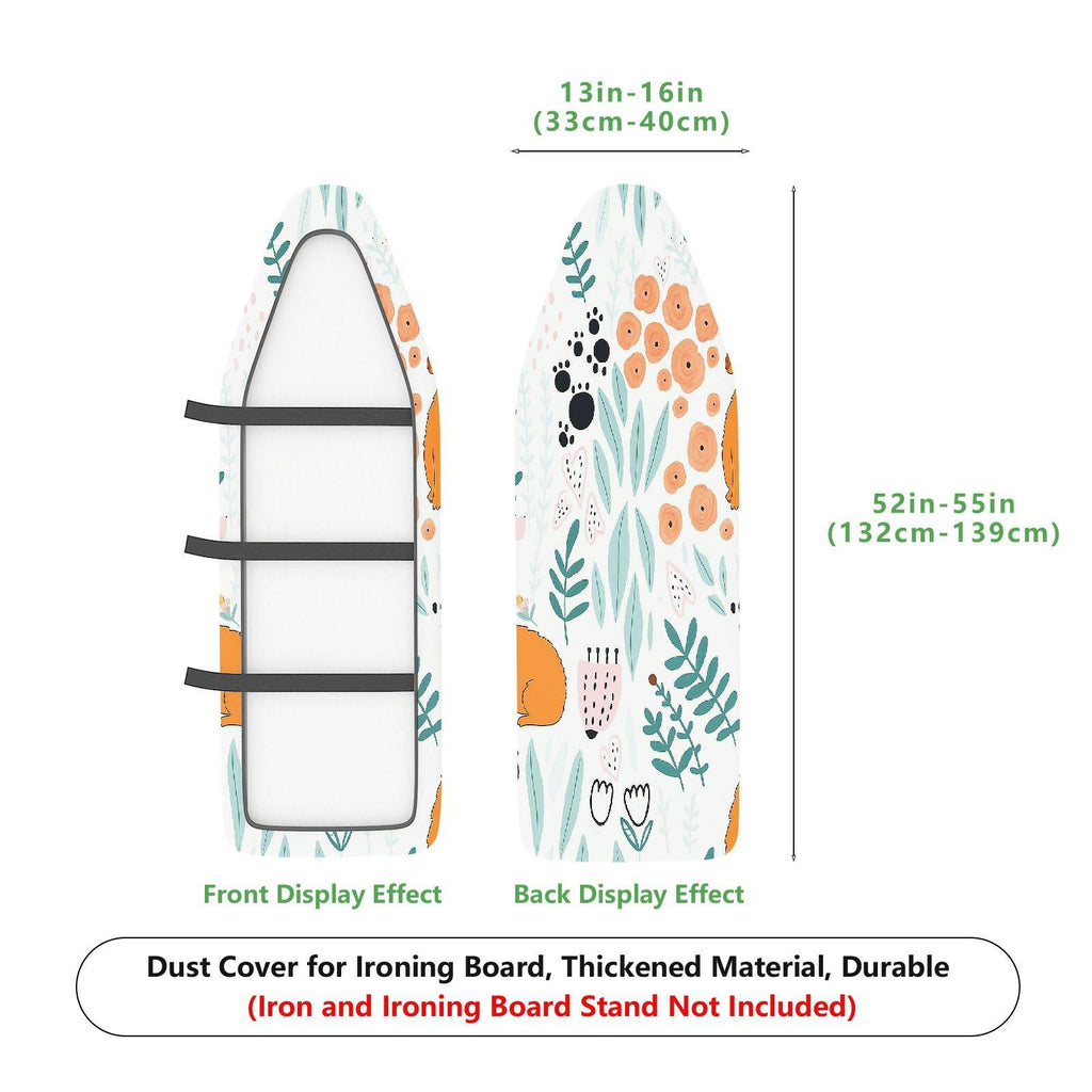 1-Piece Floral Leaves Animal  Ironing Board Cover, Universal Size, Without Board