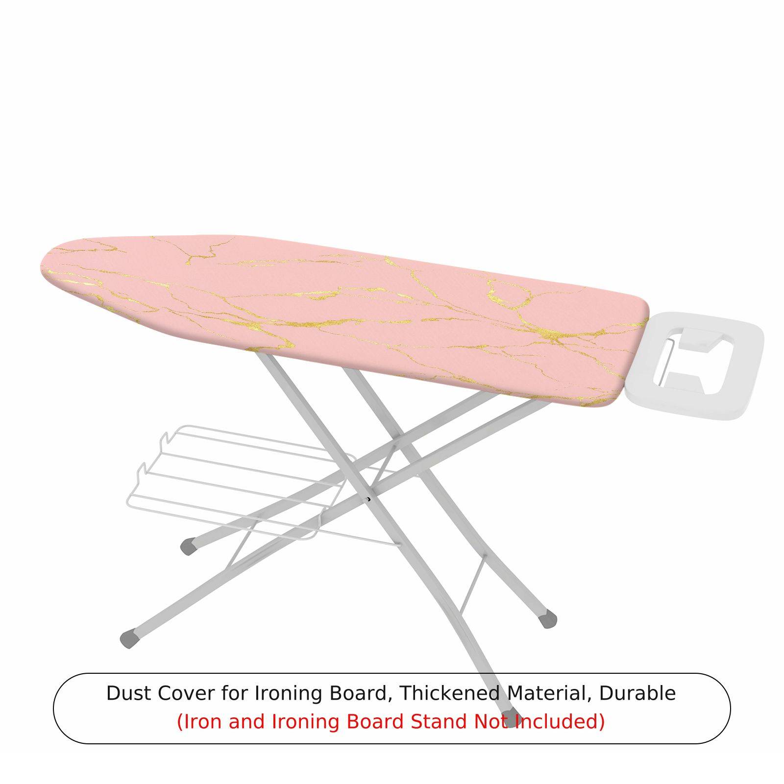 1-Piece Pink Gold Marbled  Ironing Board Cover, Universal Size, Without Board