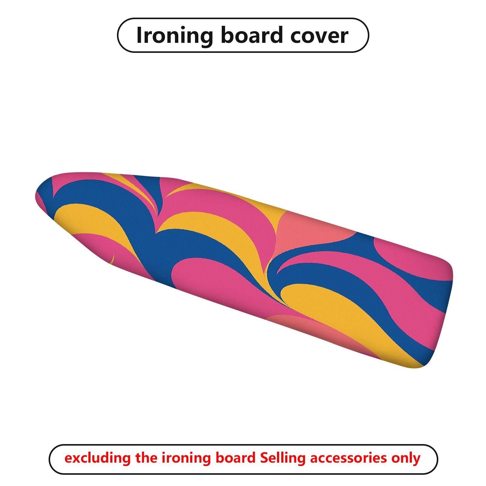 1-Piece Abstract Colorful Swirl Pattern  Ironing Board Cover, Universal Size, Without Board