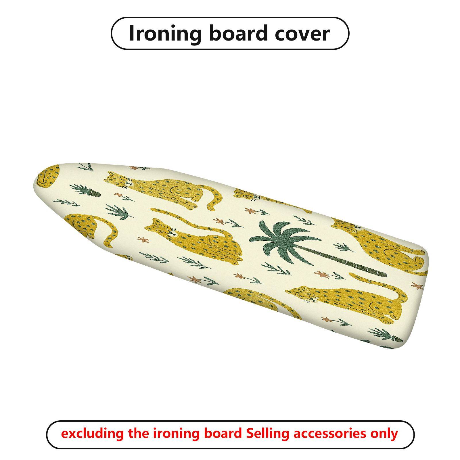 1-Piece Tropical Jungle Animal Leopard  Ironing Board Cover, Universal Size, Without Board
