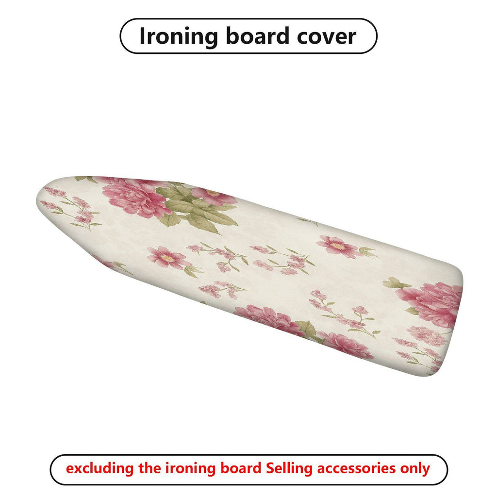1-Piece Floral Pink Green  Ironing Board Cover, Universal Size, Without Board