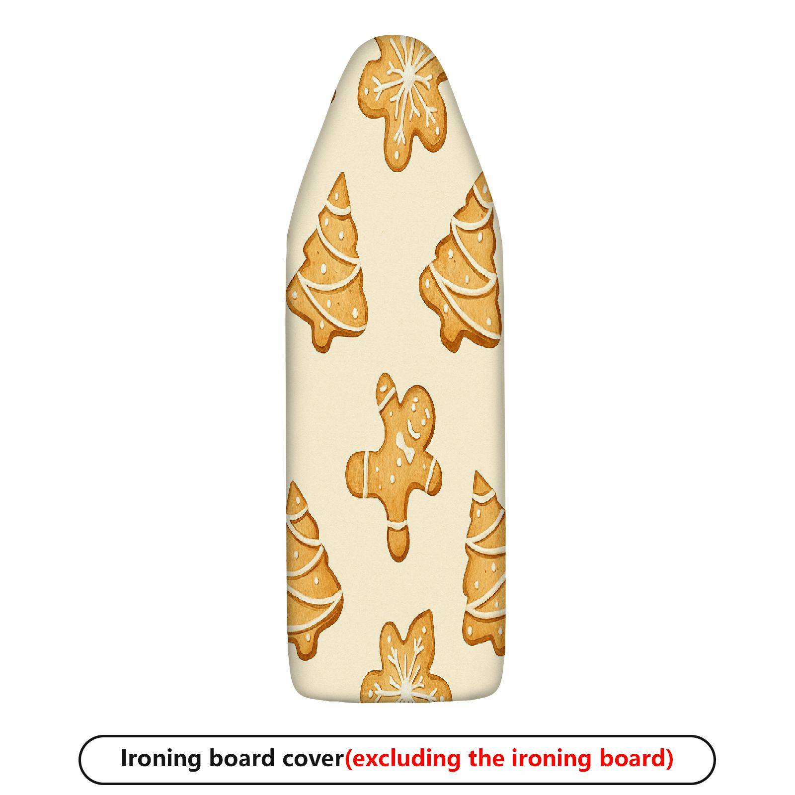 1-Piece Christmas Gingerbread Tree  Ironing Board Cover, Universal Size, Without Board