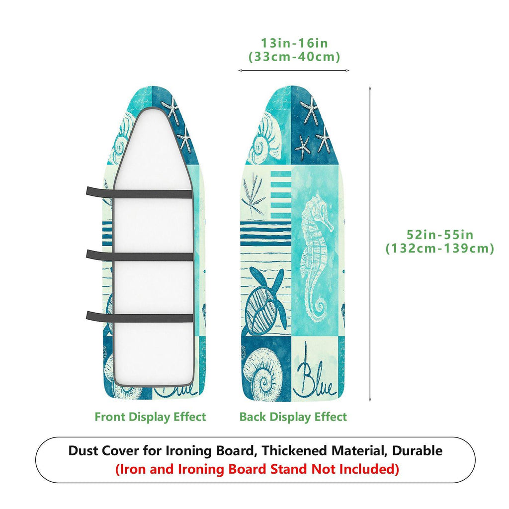 1-Piece Ocean Nautical Beach  Ironing Board Cover, Universal Size, Without Board