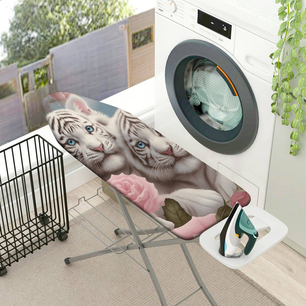 1-Piece Tiger Floral Animal  Ironing Board Cover, Universal Size, Without Board