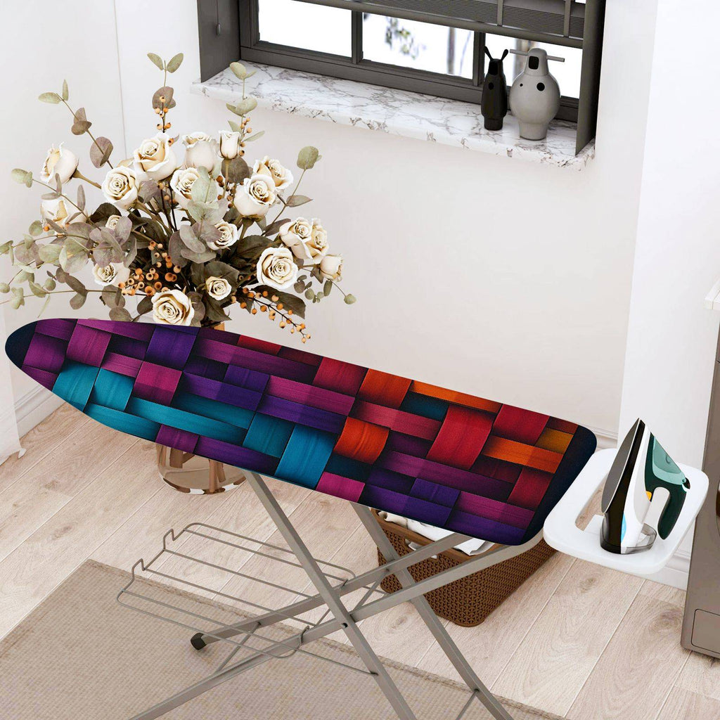 1-Piece Geometric Colorful Abstract  Ironing Board Cover, Universal Size, Without Board