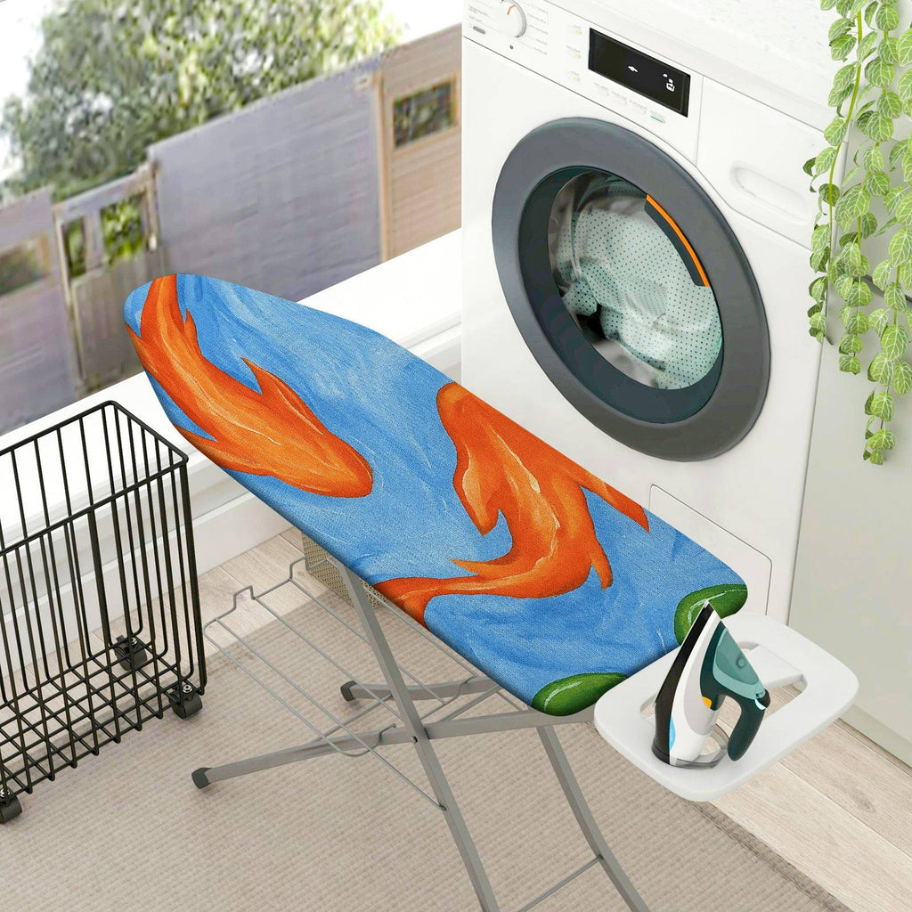 1-Piece Colorful Fish Ocean Abstract Art  Ironing Board Cover, Universal Size, Without Board