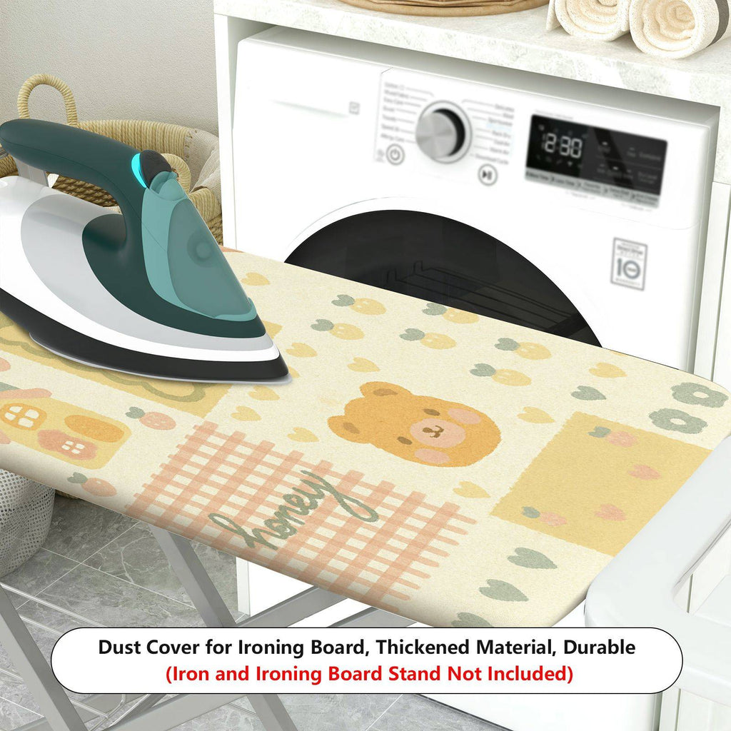 1-Piece Animal Bear Heart Patchwork  Ironing Board Cover, Universal Size, Without Board