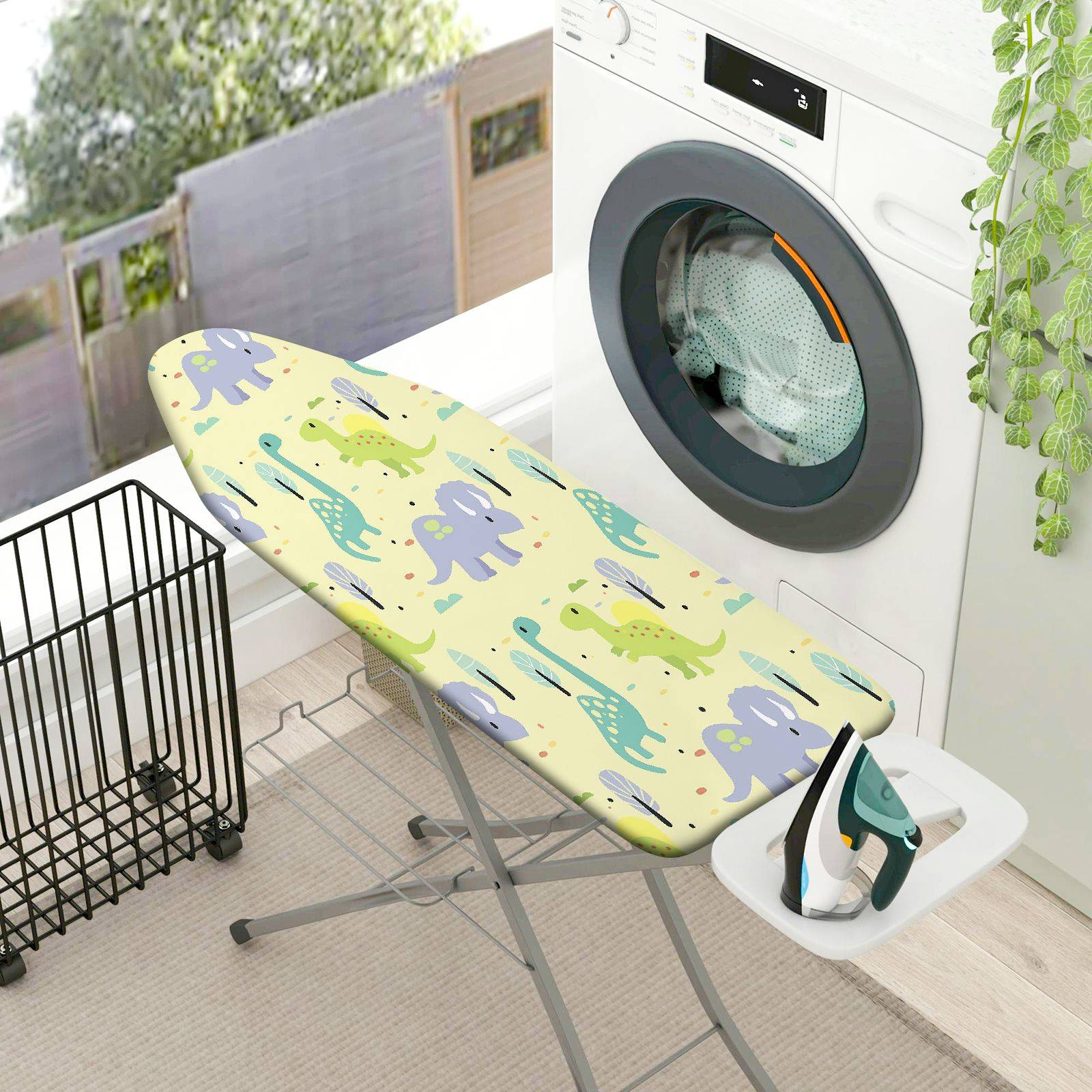 1-Piece Elephant Dinosaur Animal  Ironing Board Cover, Universal Size, Without Board
