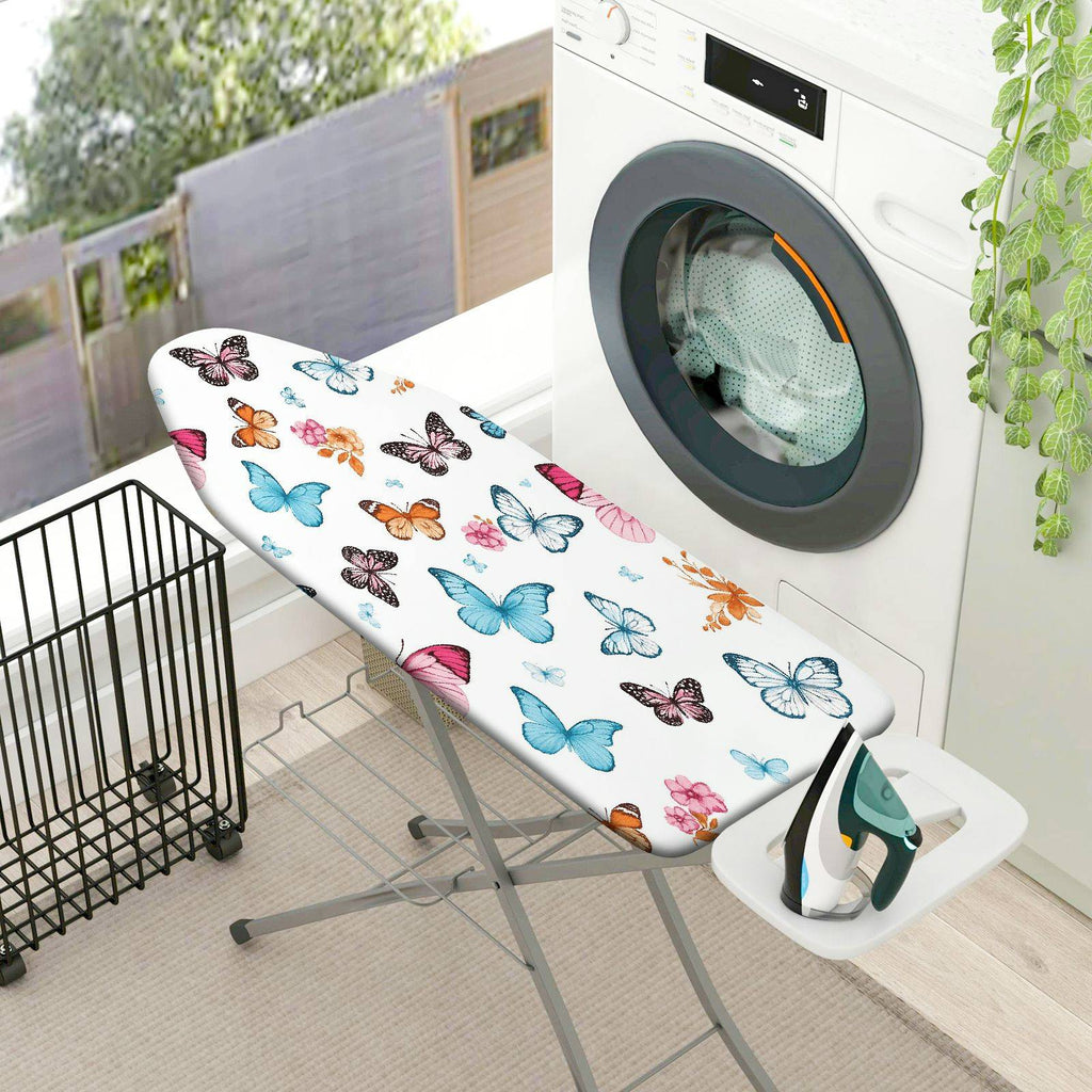 1-Piece Butterfly Floral Colorful  Ironing Board Cover, Universal Size, Without Board
