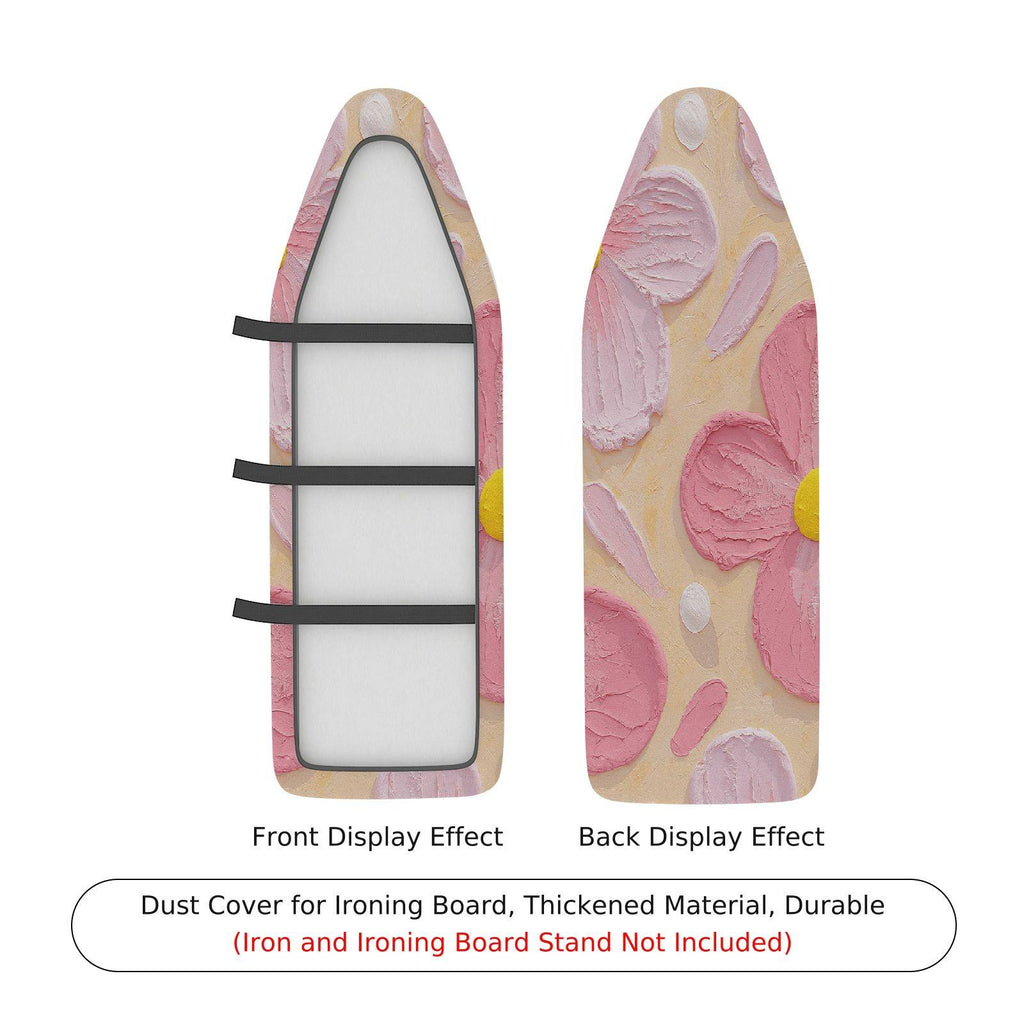 1-Piece Pink Floral Pattern Decorative  Ironing Board Cover, Universal Size, Without Board
