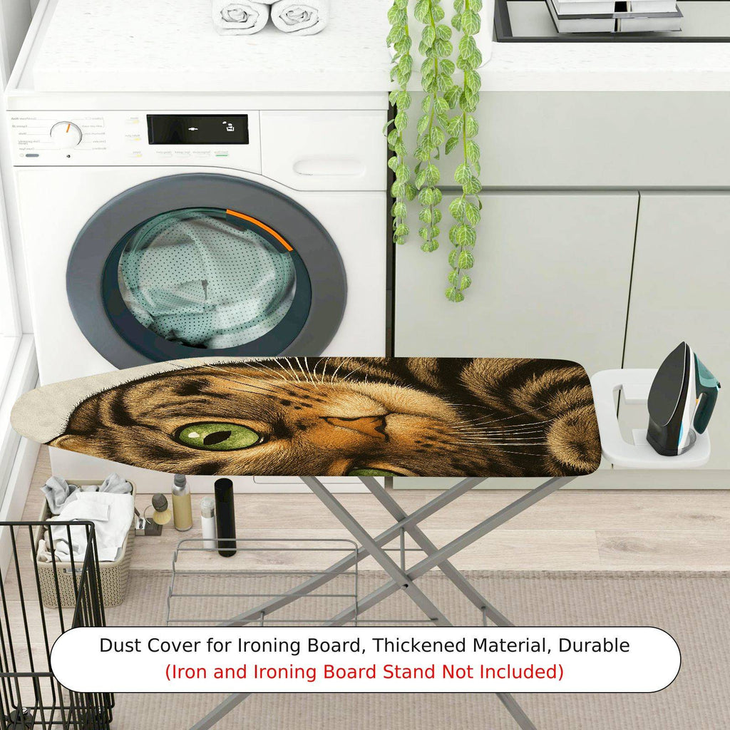 1-Piece Cat Animal Green Eyes  Ironing Board Cover, Universal Size, Without Board