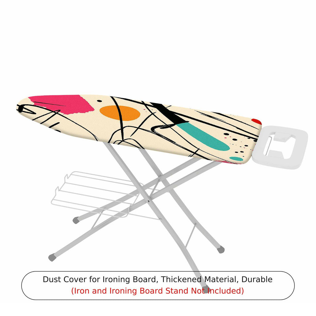 1-Piece Abstract Art Colorful Patterns Modern  Ironing Board Cover, Universal Size, Without Board