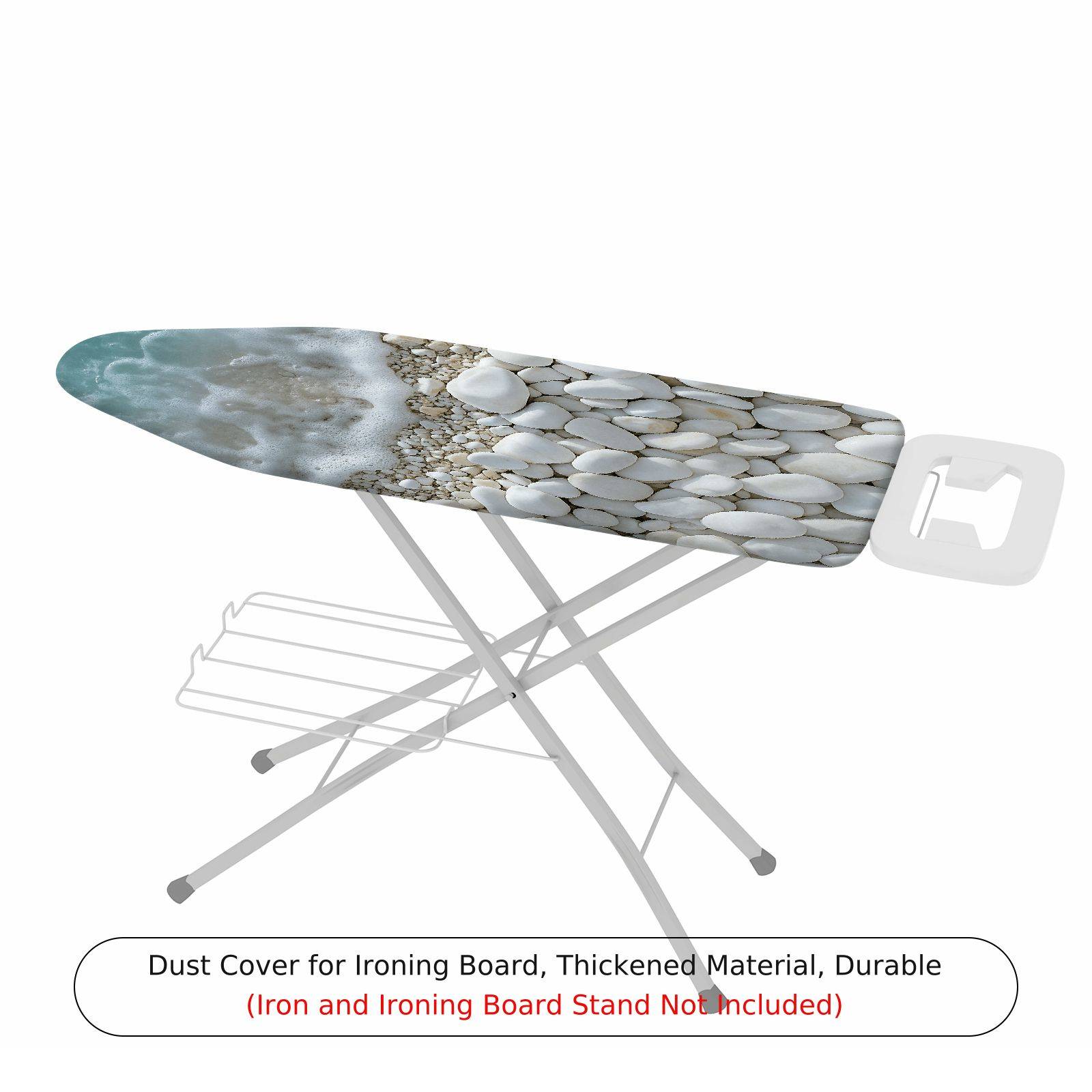 1-Piece Beach Stone Ocean  Ironing Board Cover, Universal Size, Without Board