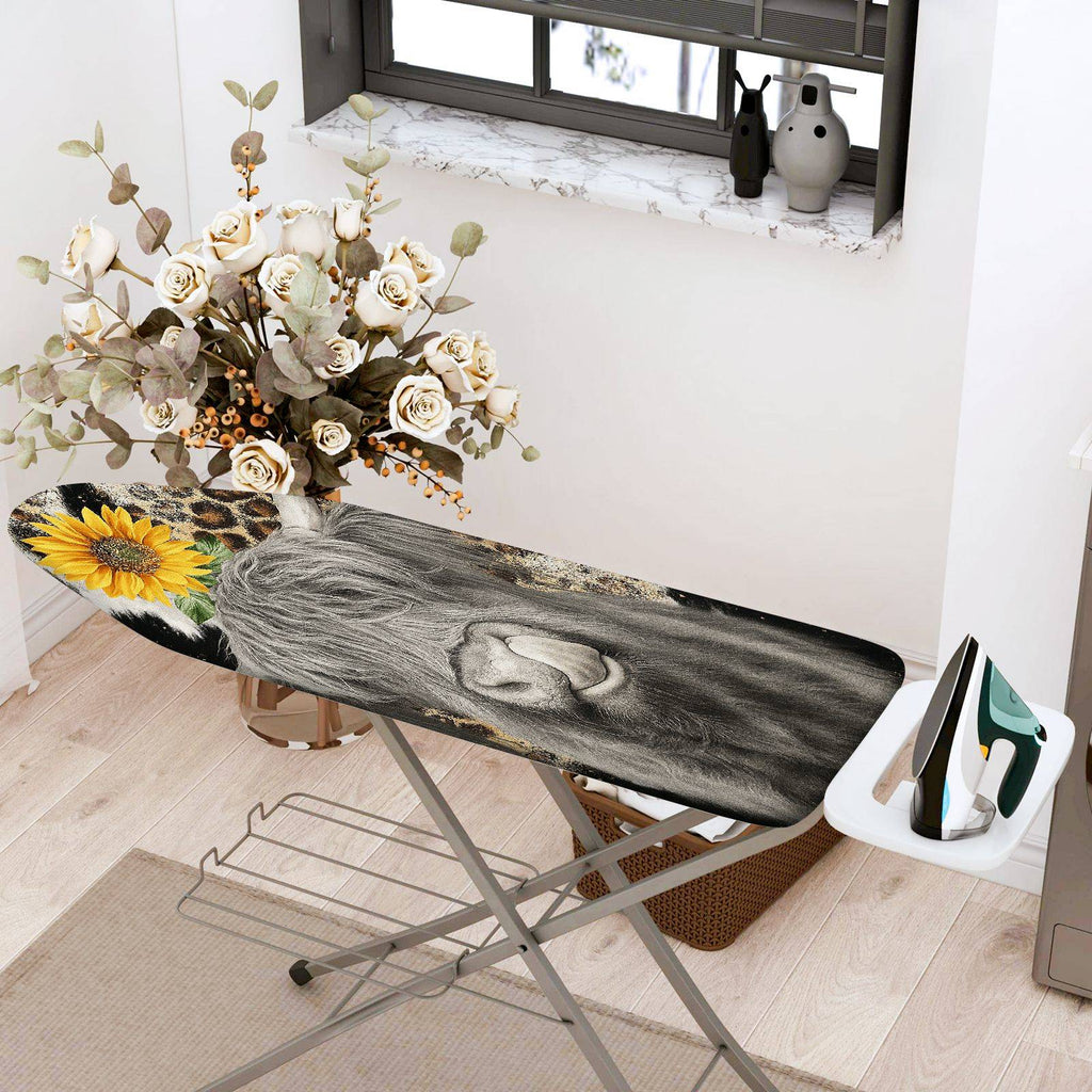 1-Piece Sunflower Animal Pattern Leopard  Ironing Board Cover, Universal Size, Without Board