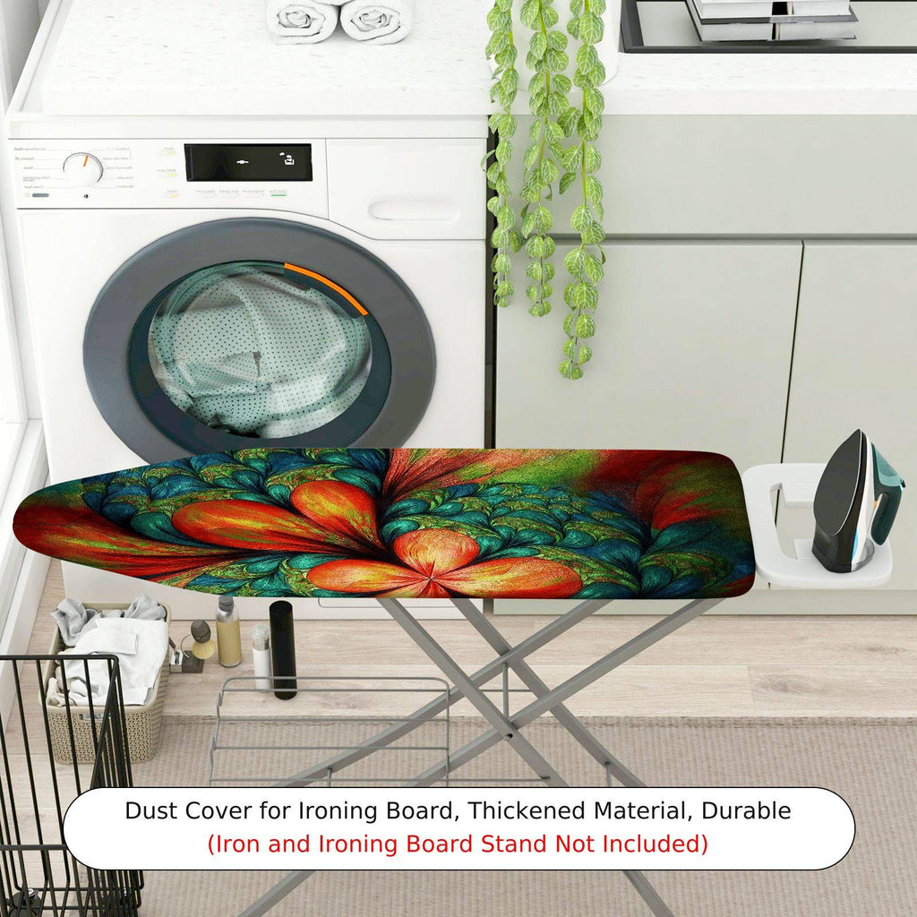 1-Piece Abstract Colorful Floral  Ironing Board Cover, Universal Size, Without Board