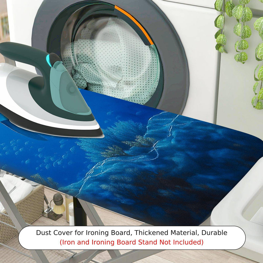 1-Piece Dolphin Ocean Blue  Ironing Board Cover, Universal Size, Without Board