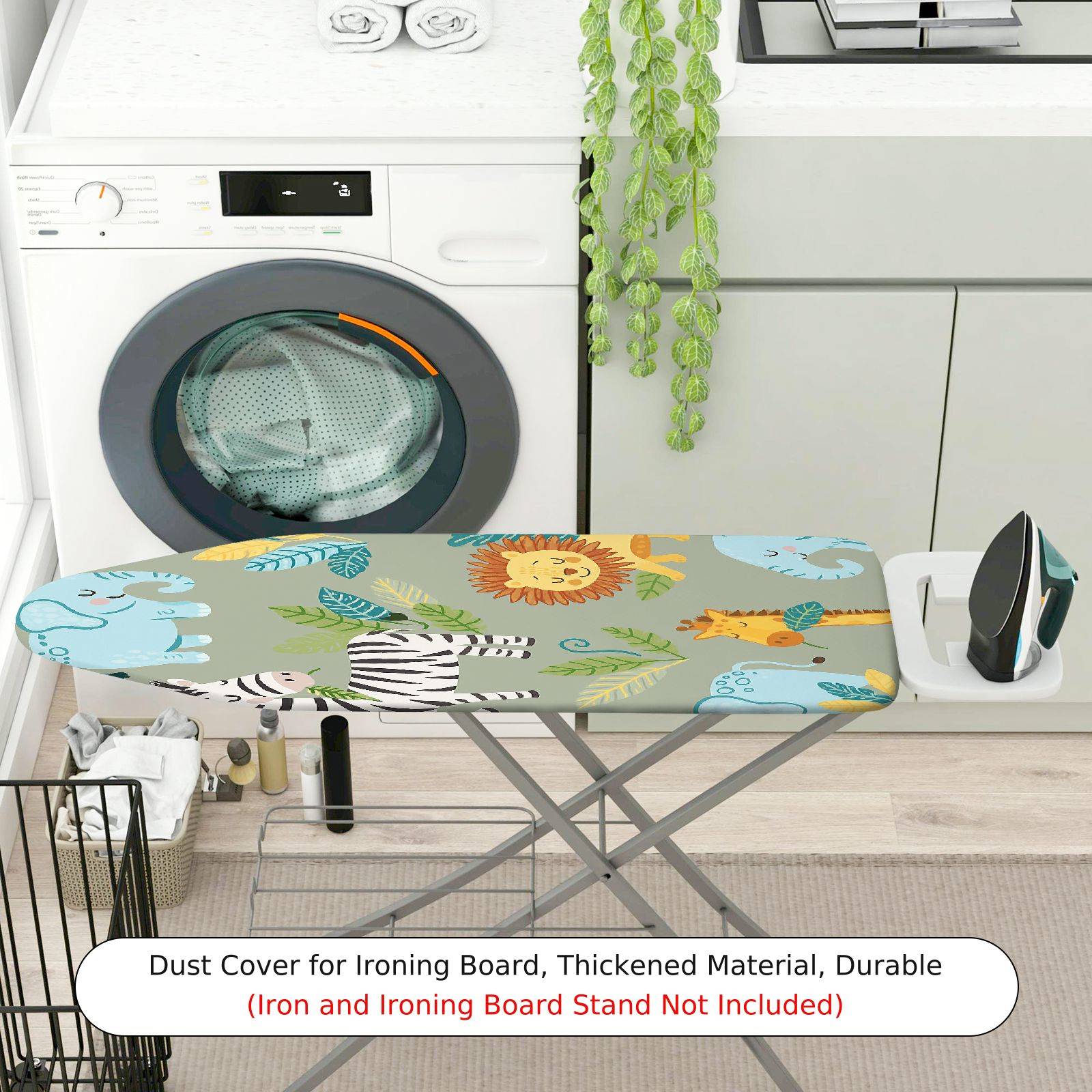1-Piece Safari Animal Jungle  Ironing Board Cover, Universal Size, Without Board