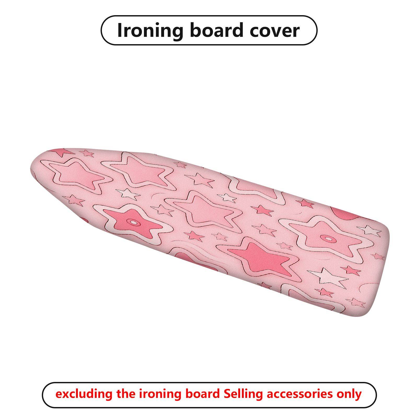 1-Piece Pink Star Pattern Stylish Decorative  Ironing Board Cover, Universal Size, Without Board