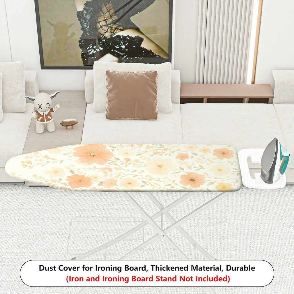 1-Piece Pastoral Floral Beige  Ironing Board Cover, Universal Size, Without Board
