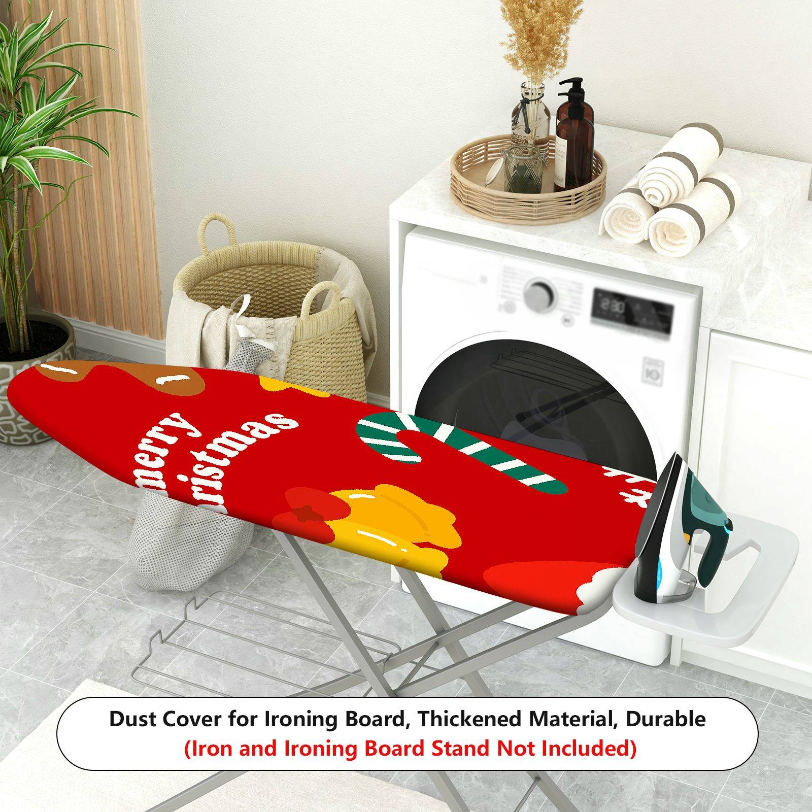 1-Piece Christmas Candy Bow  Ironing Board Cover, Universal Size, Without Board