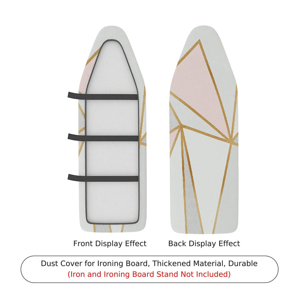 1-Piece geometric pattern white pink gold  Ironing Board Cover, Universal Size, Without Board