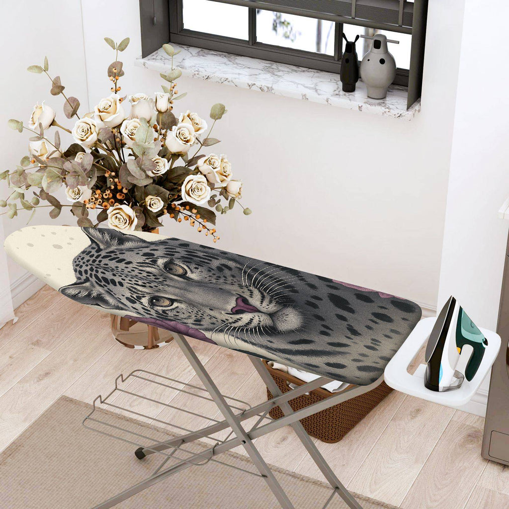 1-Piece Leopard Floral Animal  Ironing Board Cover, Universal Size, Without Board