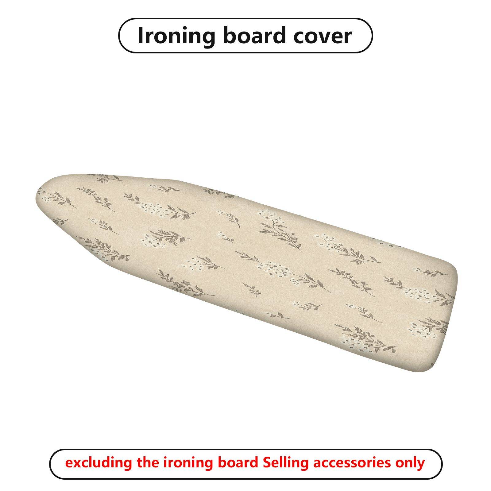 1-Piece Floral Beige Pattern  Ironing Board Cover, Universal Size, Without Board