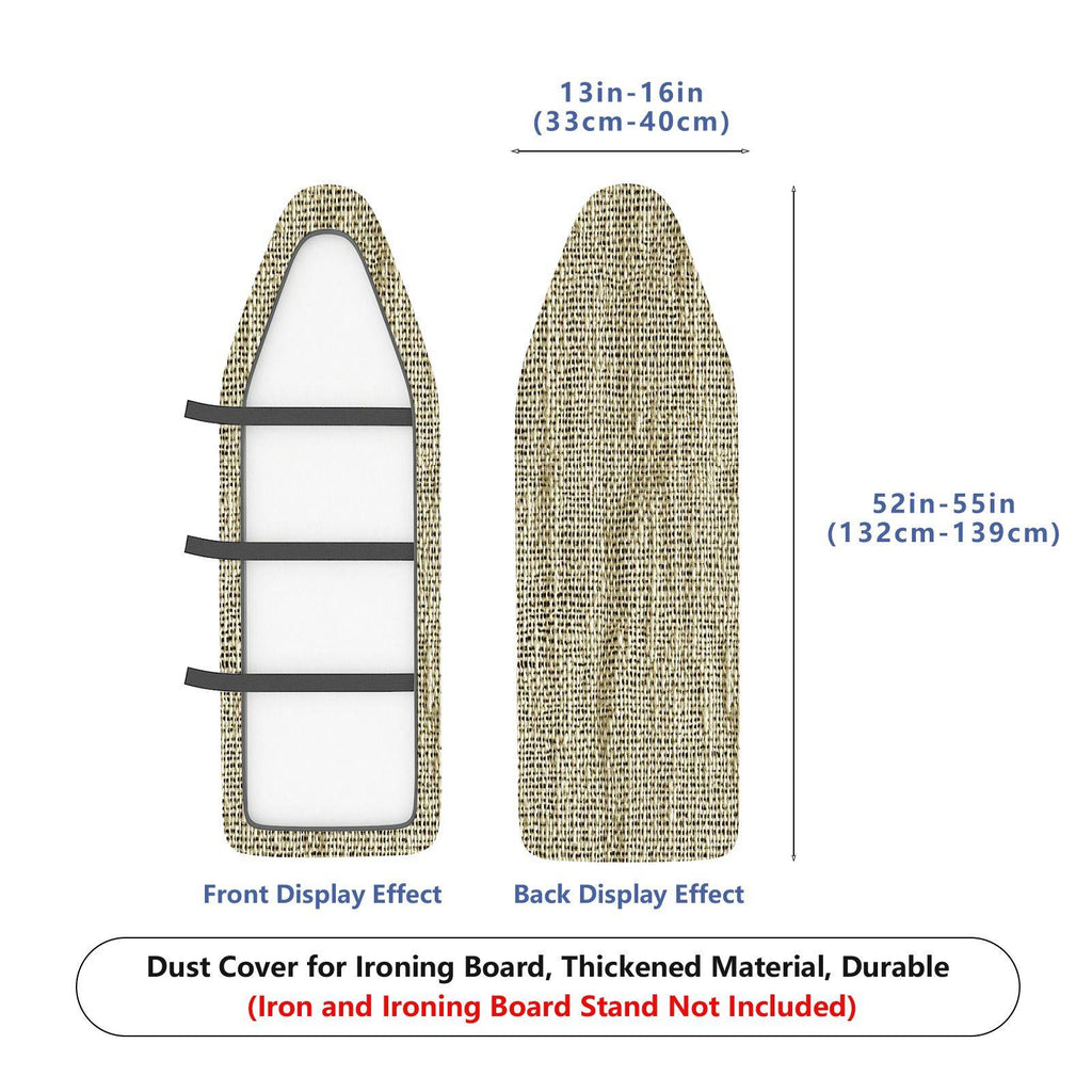 1-Piece Burlap Rustic Beige  Ironing Board Cover, Universal Size, Without Board