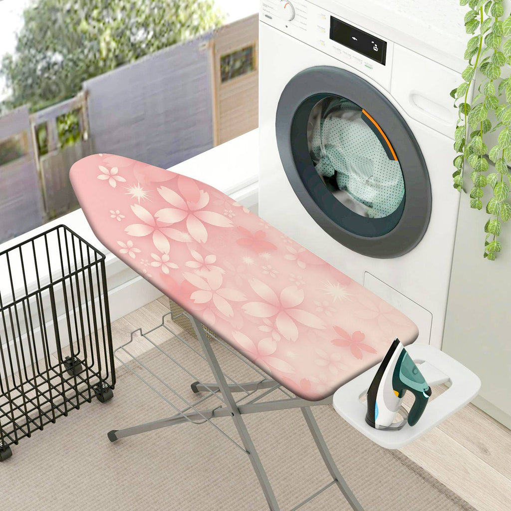 1-Piece Floral Butterfly Pink  Ironing Board Cover, Universal Size, Without Board