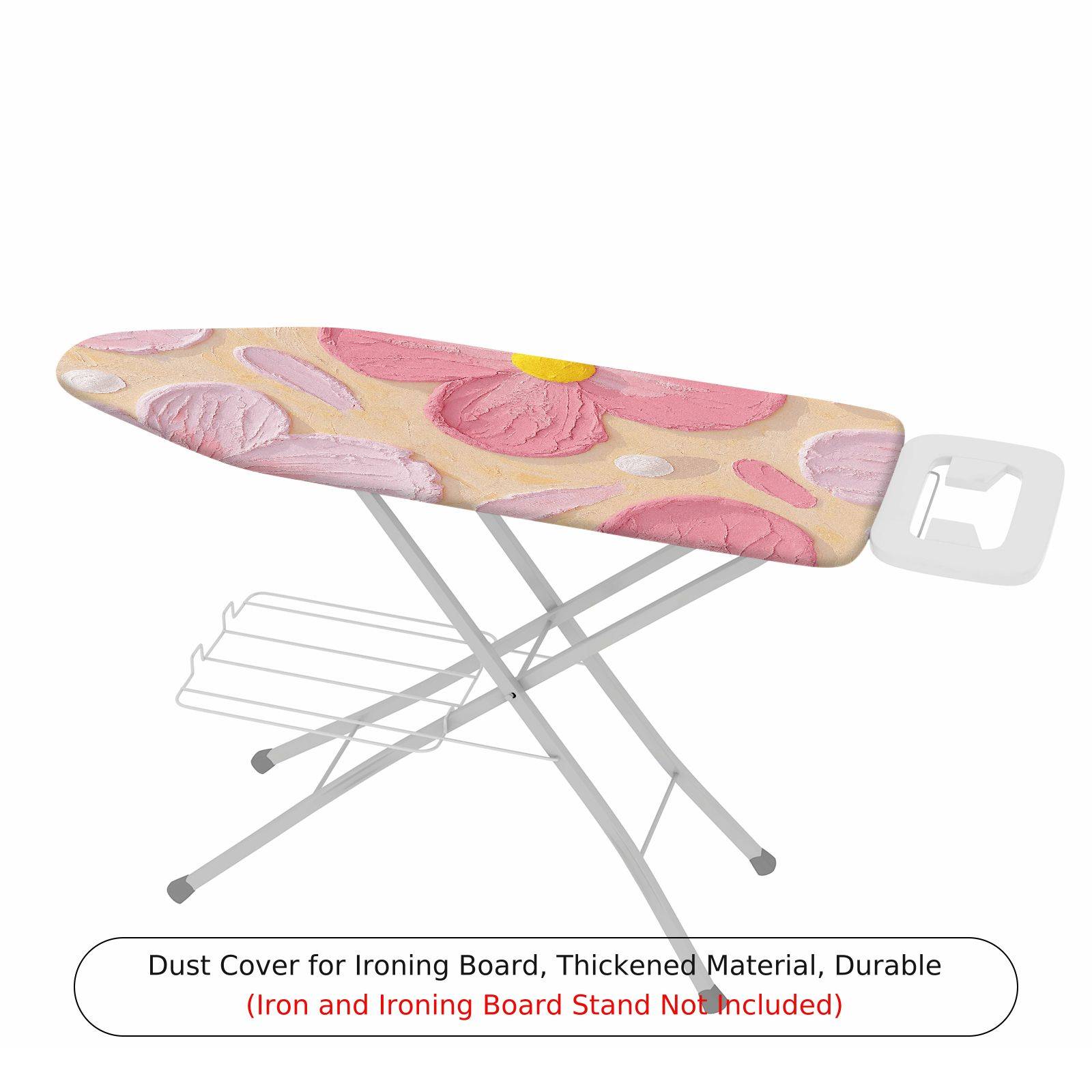 1-Piece Pink Floral Pattern Decorative  Ironing Board Cover, Universal Size, Without Board