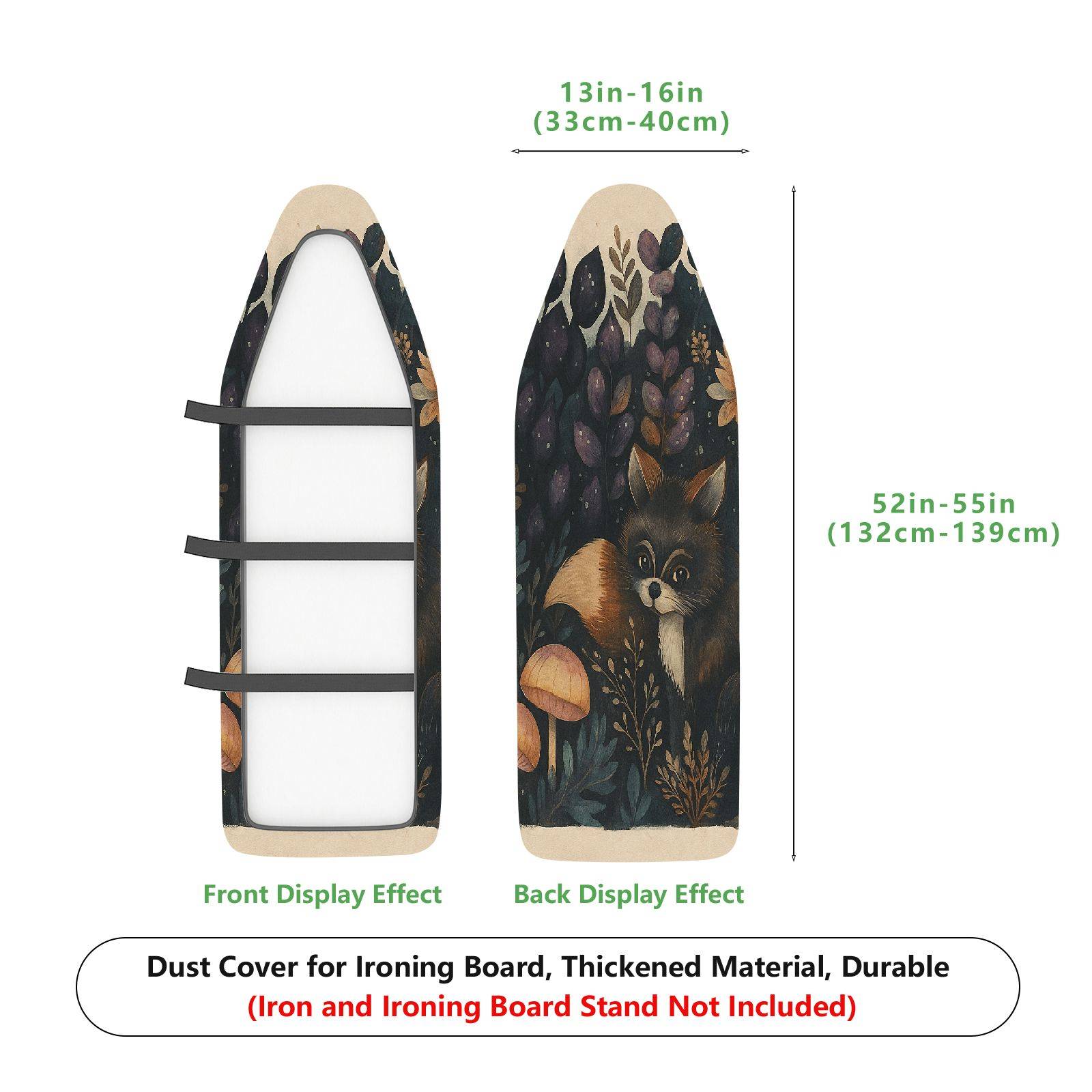 1-Piece Animal Forest Night  Ironing Board Cover, Universal Size, Without Board