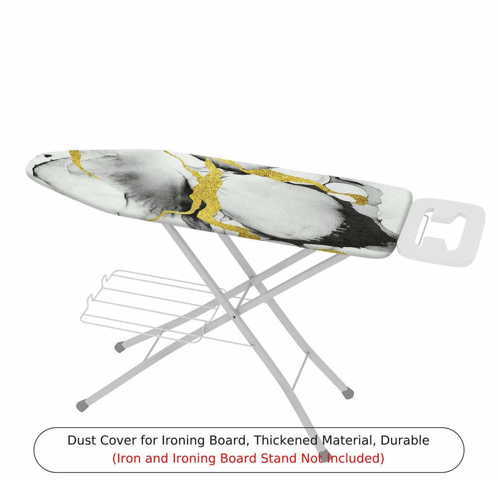 1-Piece Marble Gold Abstract  Ironing Board Cover, Universal Size, Without Board