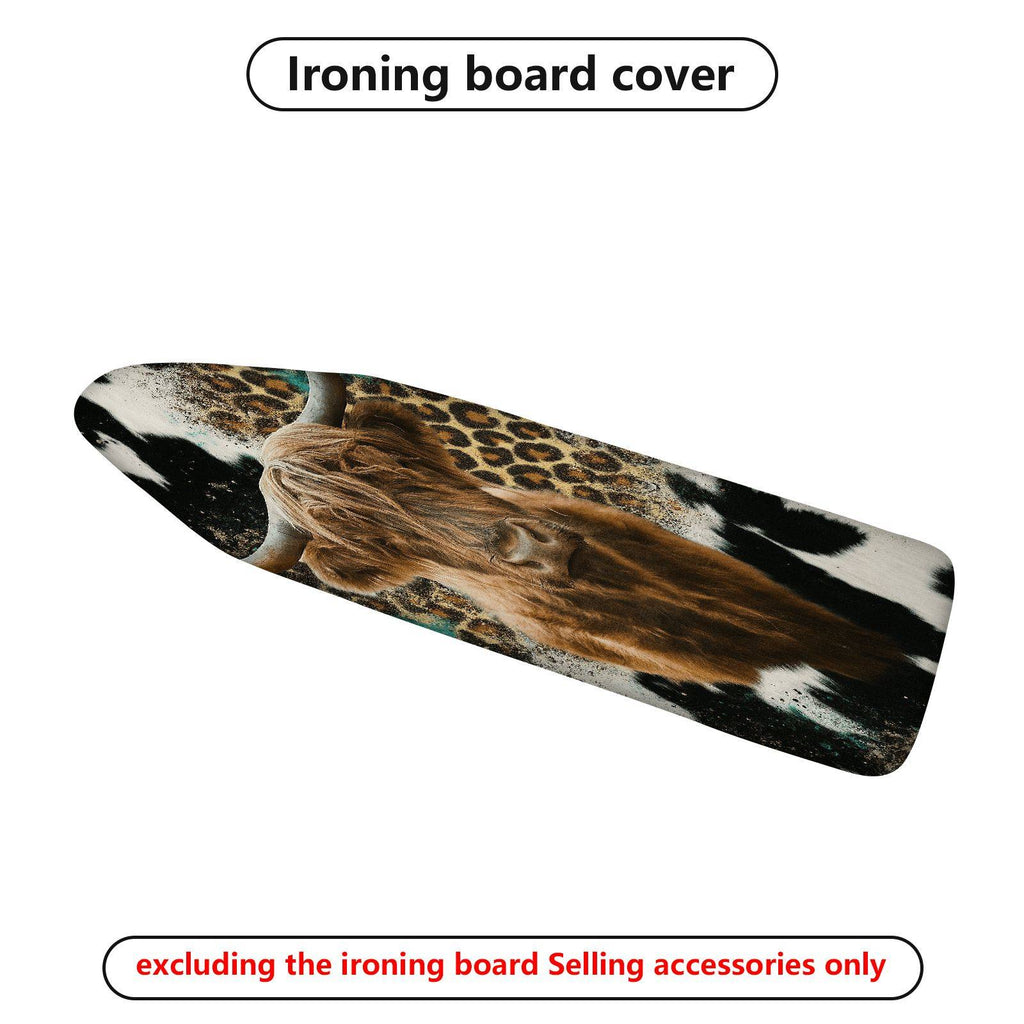 1-Piece Animal Print Cow Fur Pattern Leopard  Ironing Board Cover, Universal Size, Without Board