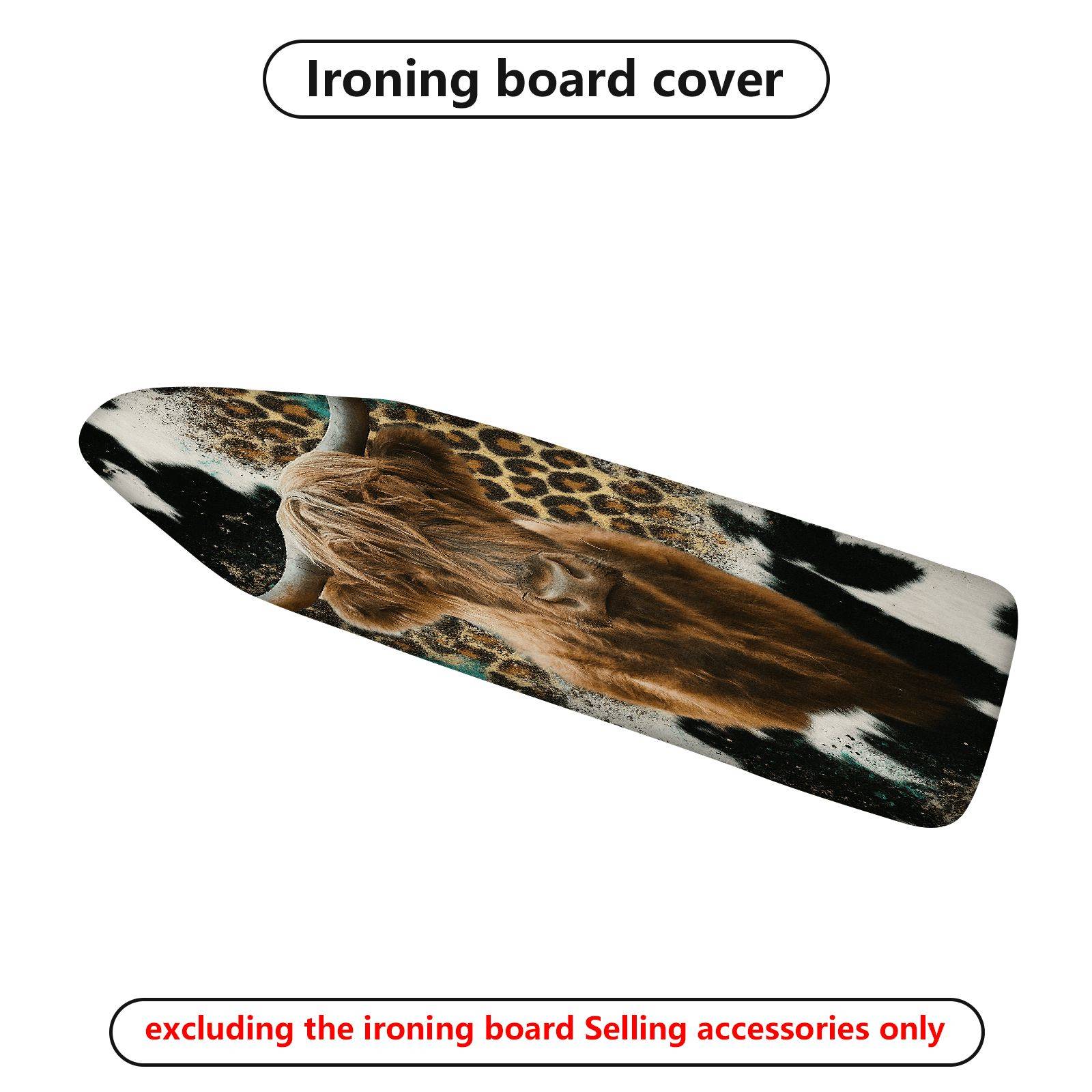 1-Piece Animal Print Cow Fur Pattern Leopard  Ironing Board Cover, Universal Size, Without Board