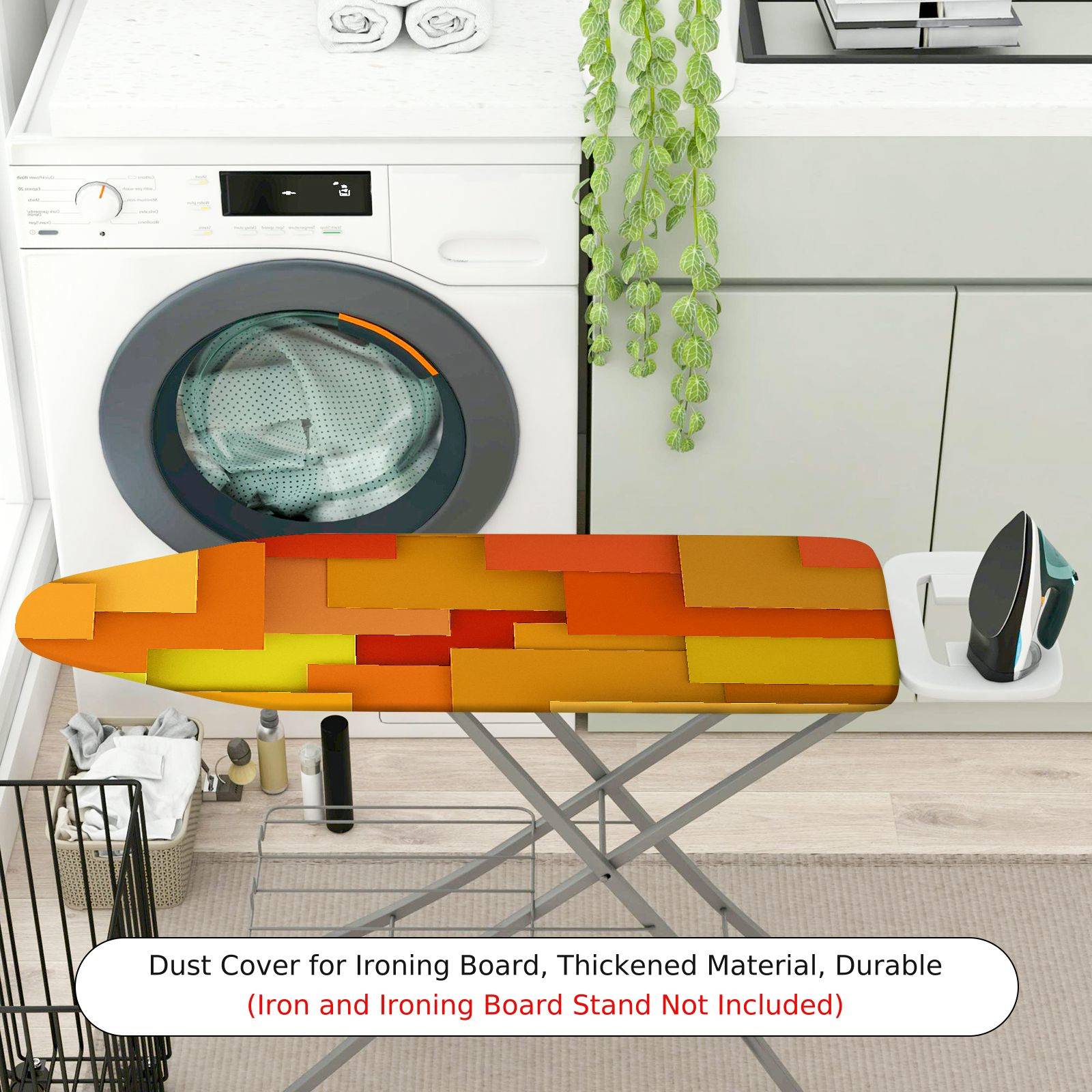1-Piece Geometric Abstract Colorful  Ironing Board Cover, Universal Size, Without Board