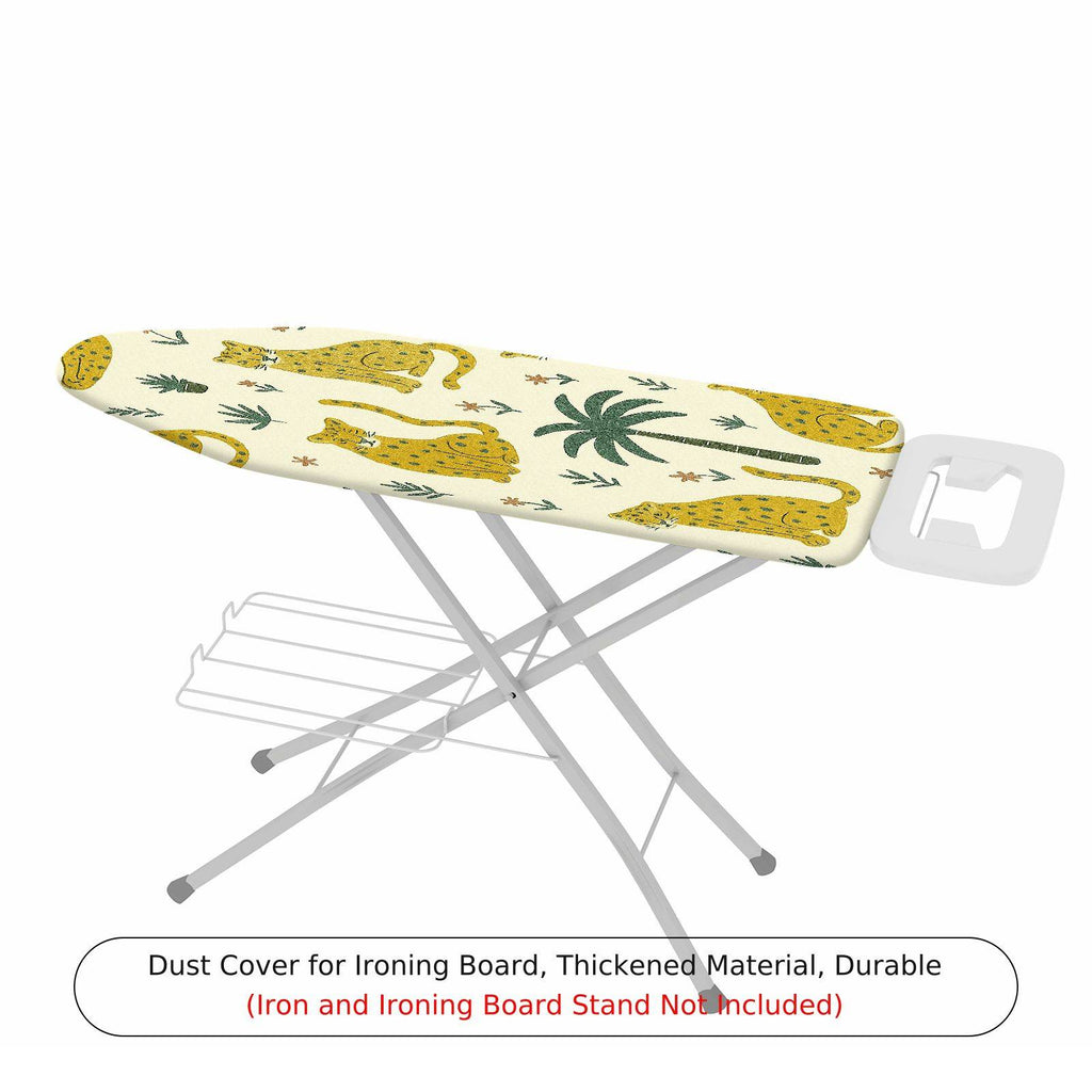1-Piece Tropical Jungle Animal Leopard  Ironing Board Cover, Universal Size, Without Board