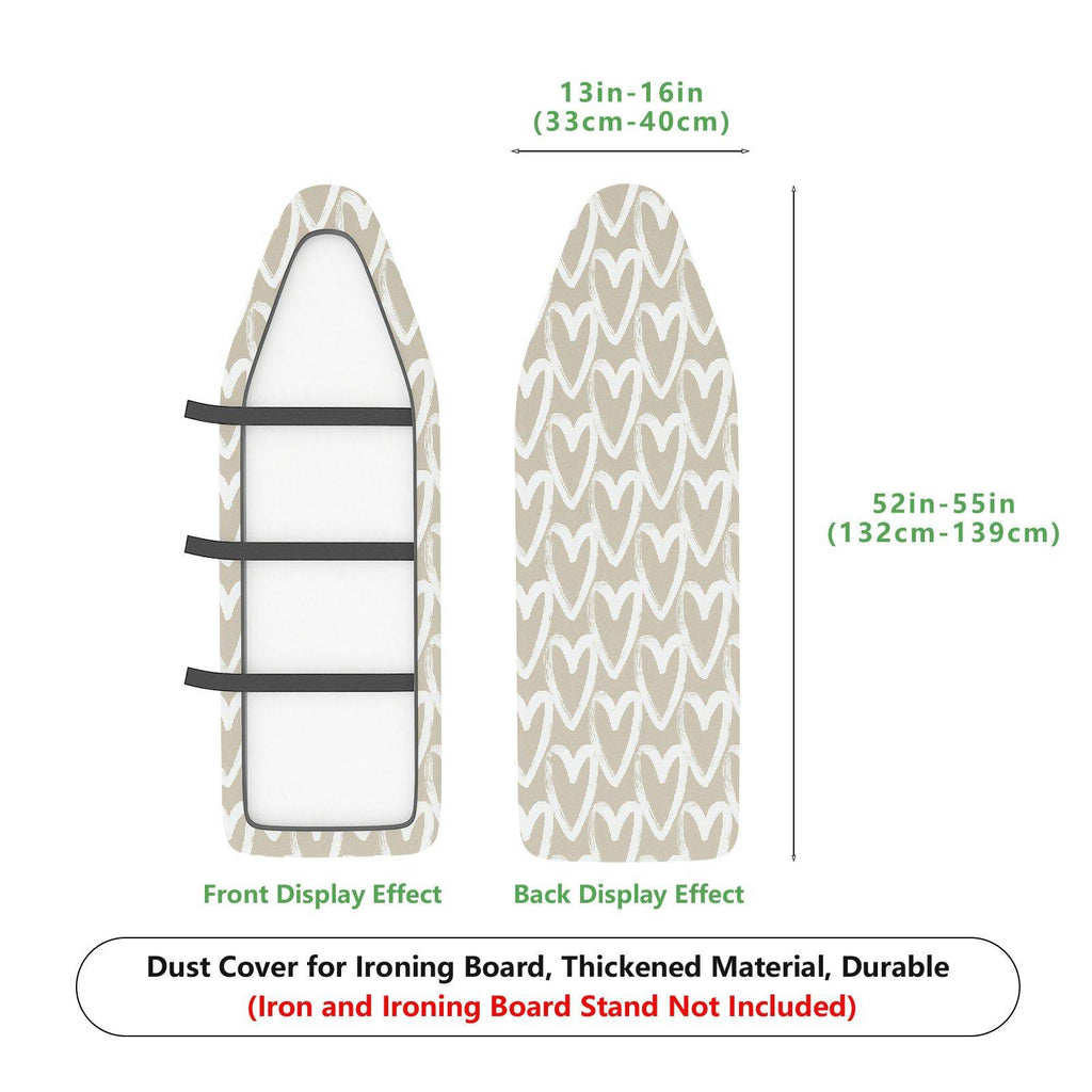 1-Piece Beige Zigzag Pattern  Ironing Board Cover, Universal Size, Without Board