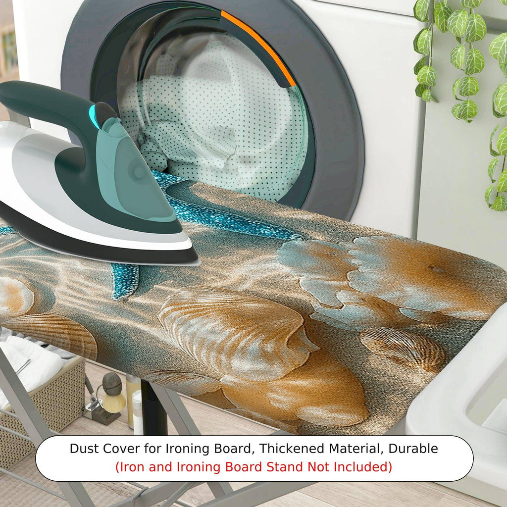 1-Piece Ocean Shell Starfish  Ironing Board Cover, Universal Size, Without Board