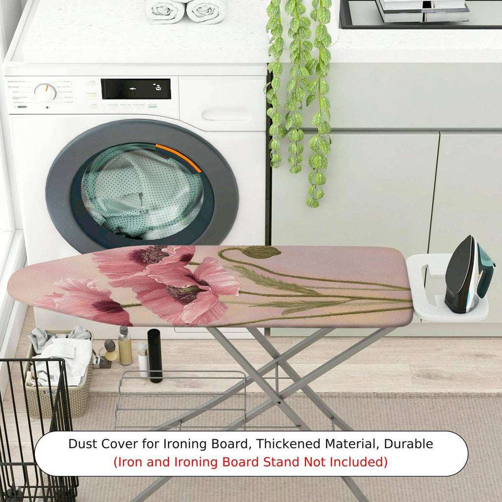 1-Piece Floral Pink Artistic  Ironing Board Cover, Universal Size, Without Board