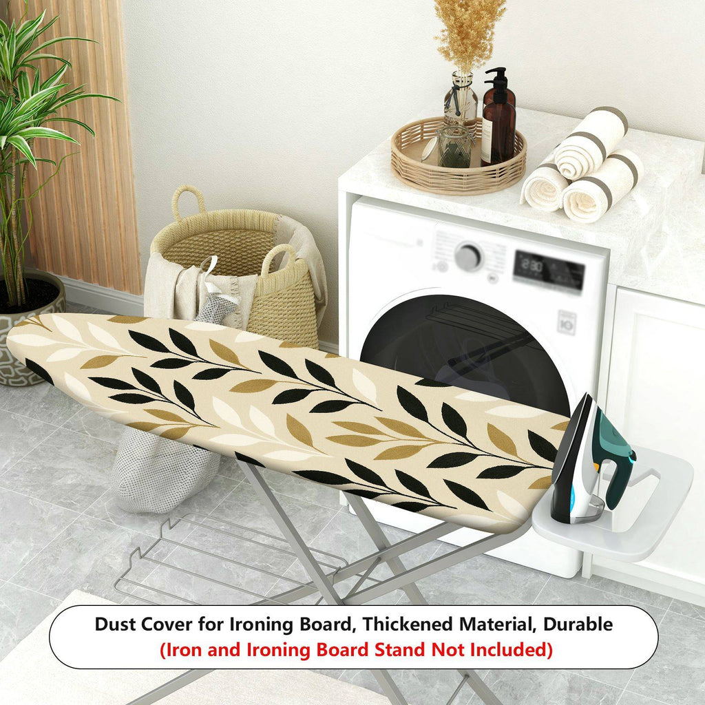 1-Piece Leaves Pattern Floral Beige  Ironing Board Cover, Universal Size, Without Board