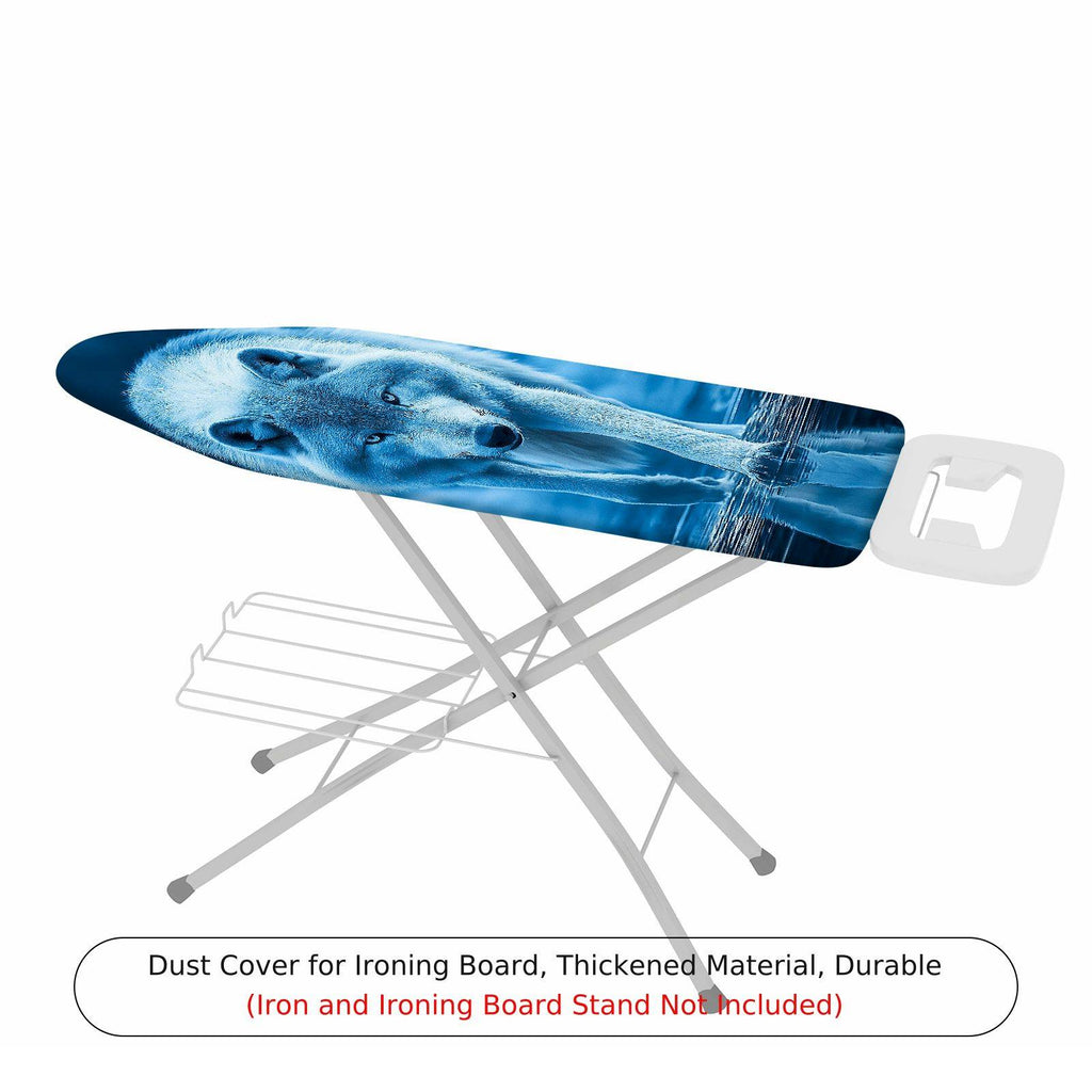 1-Piece Blue Wolf Nature Animal  Ironing Board Cover, Universal Size, Without Board