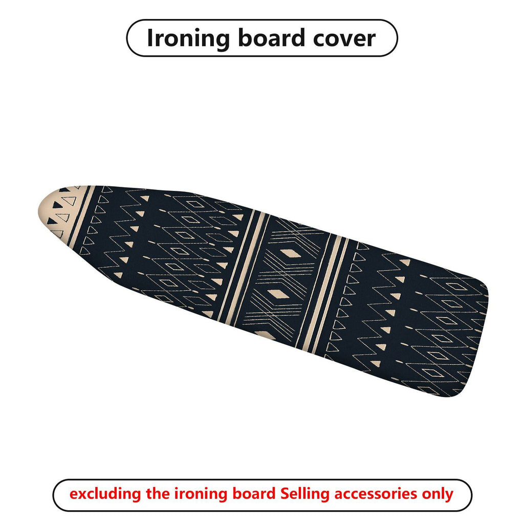 1-Piece Geometric Pattern Black Beige  Ironing Board Cover, Universal Size, Without Board