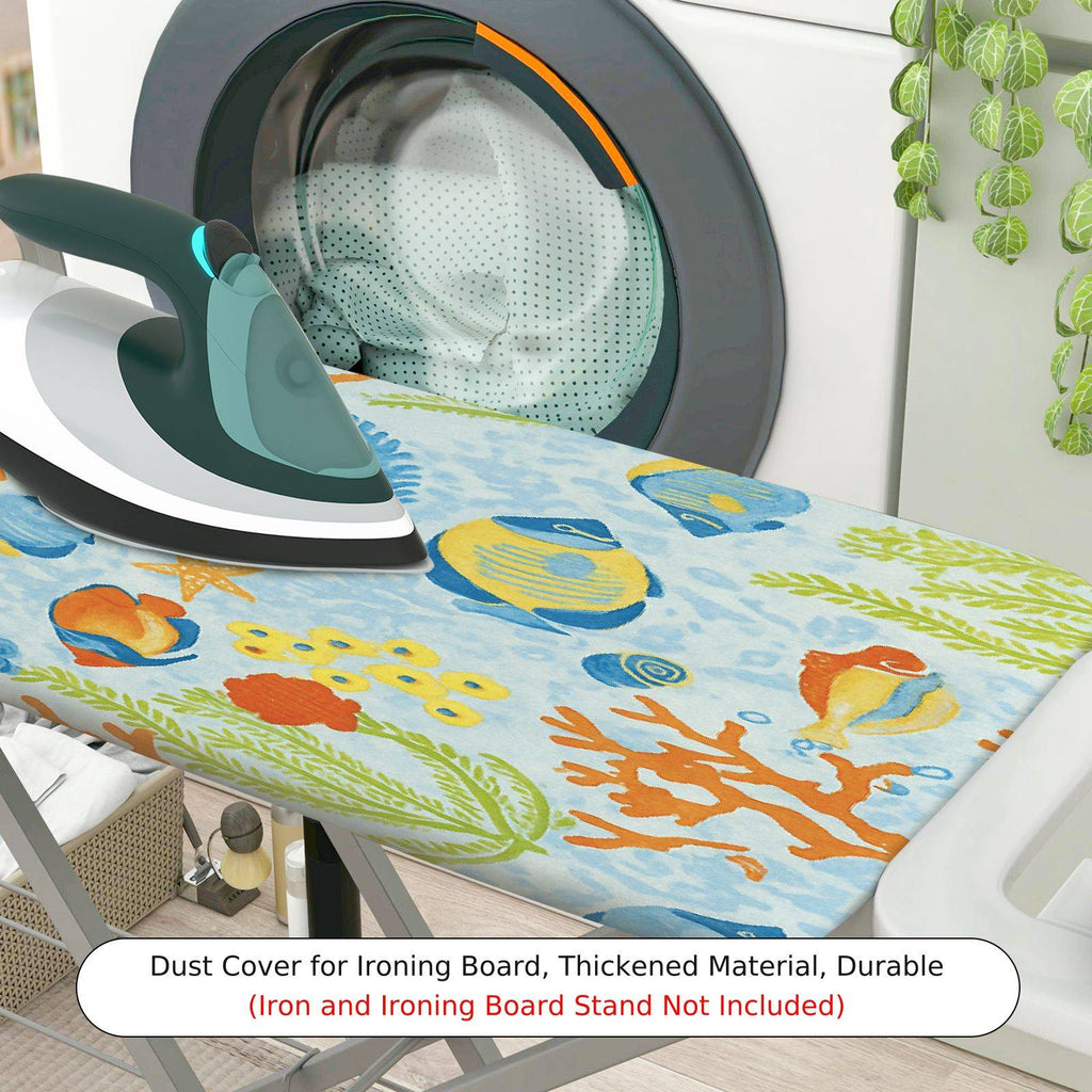 1-Piece Ocean Coral Fish  Ironing Board Cover, Universal Size, Without Board