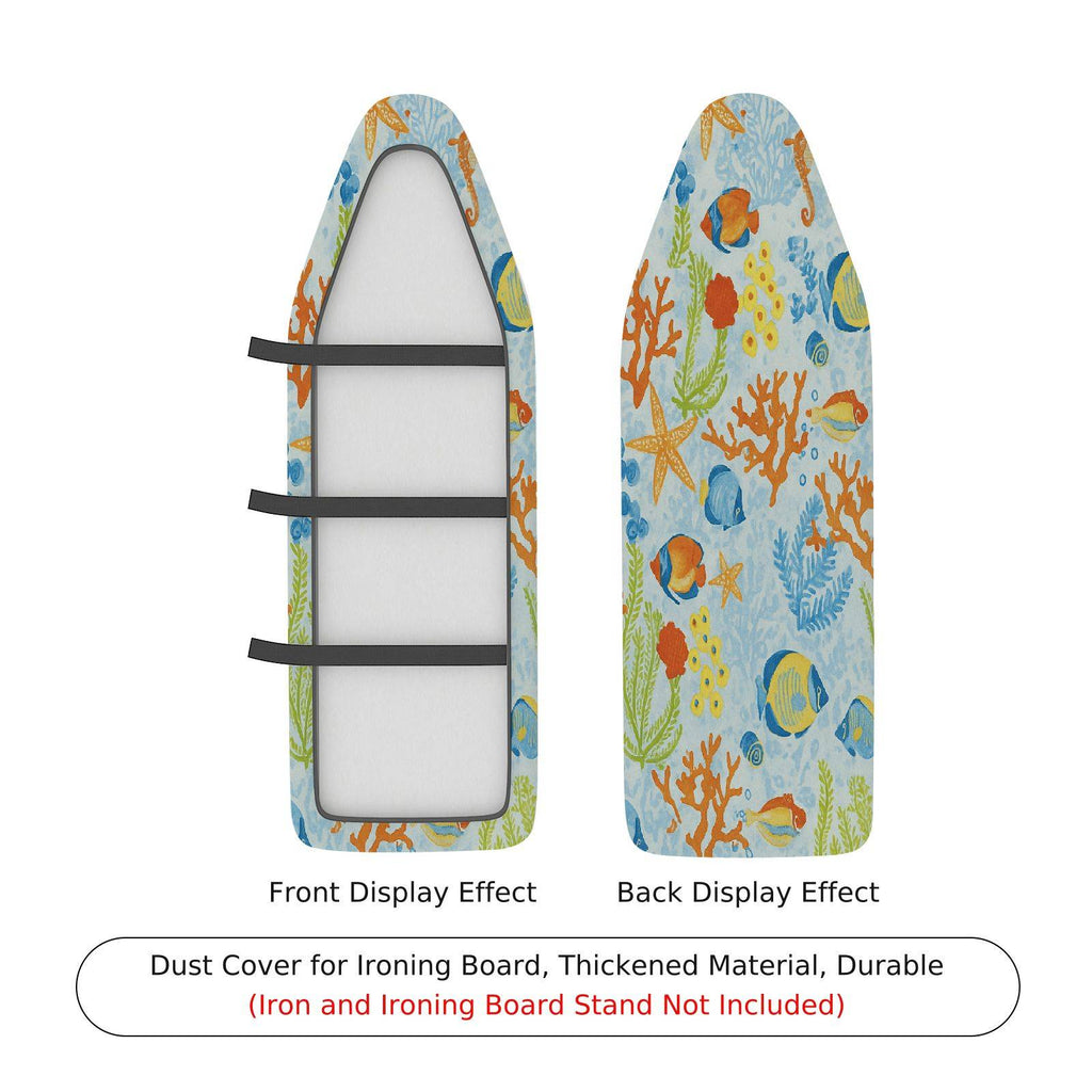1-Piece Ocean Coral Fish  Ironing Board Cover, Universal Size, Without Board